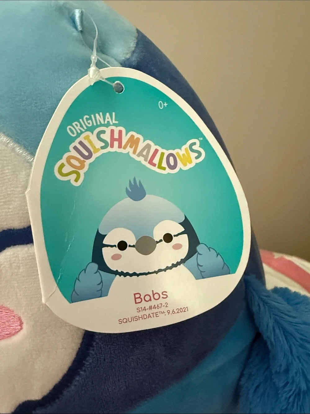 Squishmallow Babs Blue Jay Plush 14”